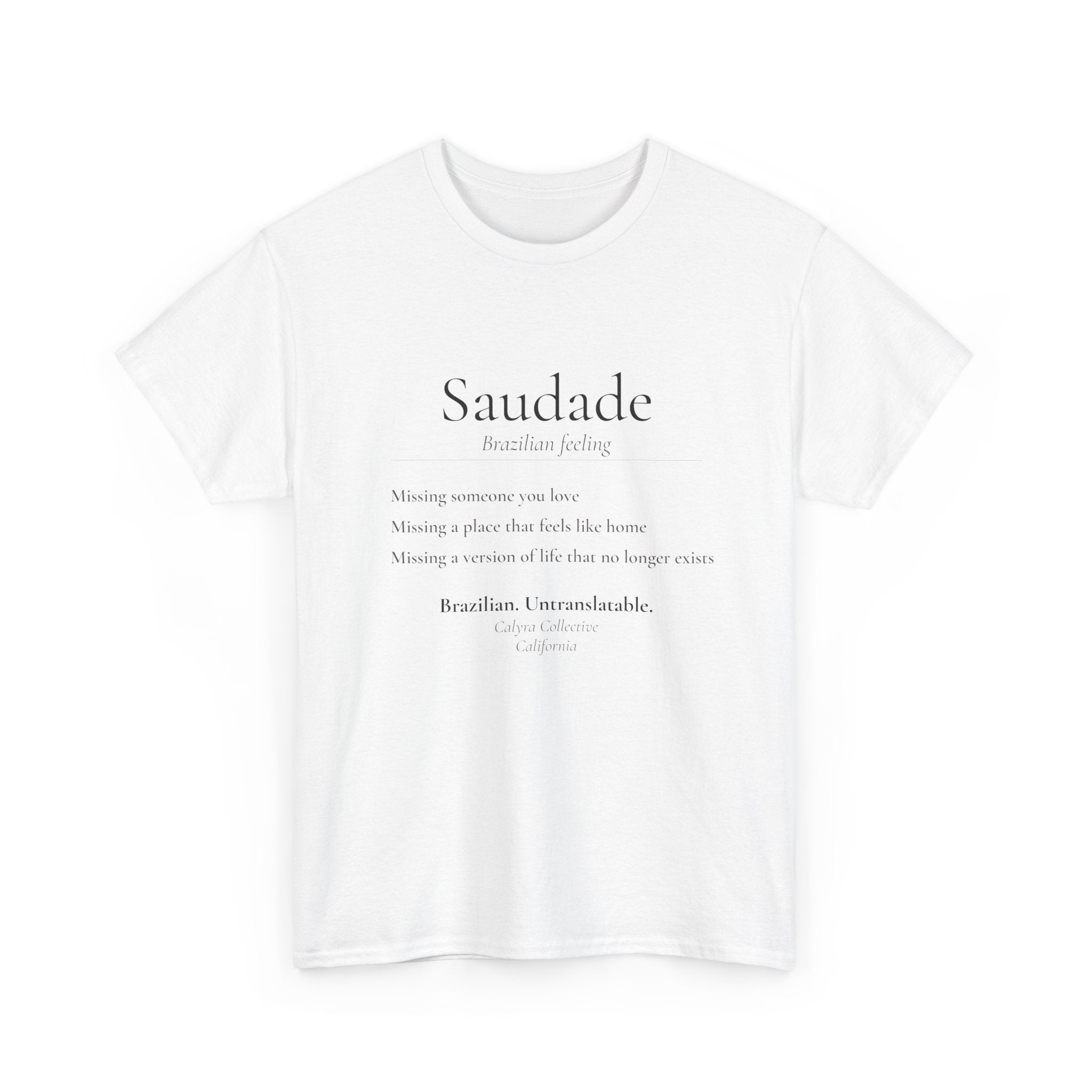Saudade Tee — The Brazilian Feeling English Can't Name