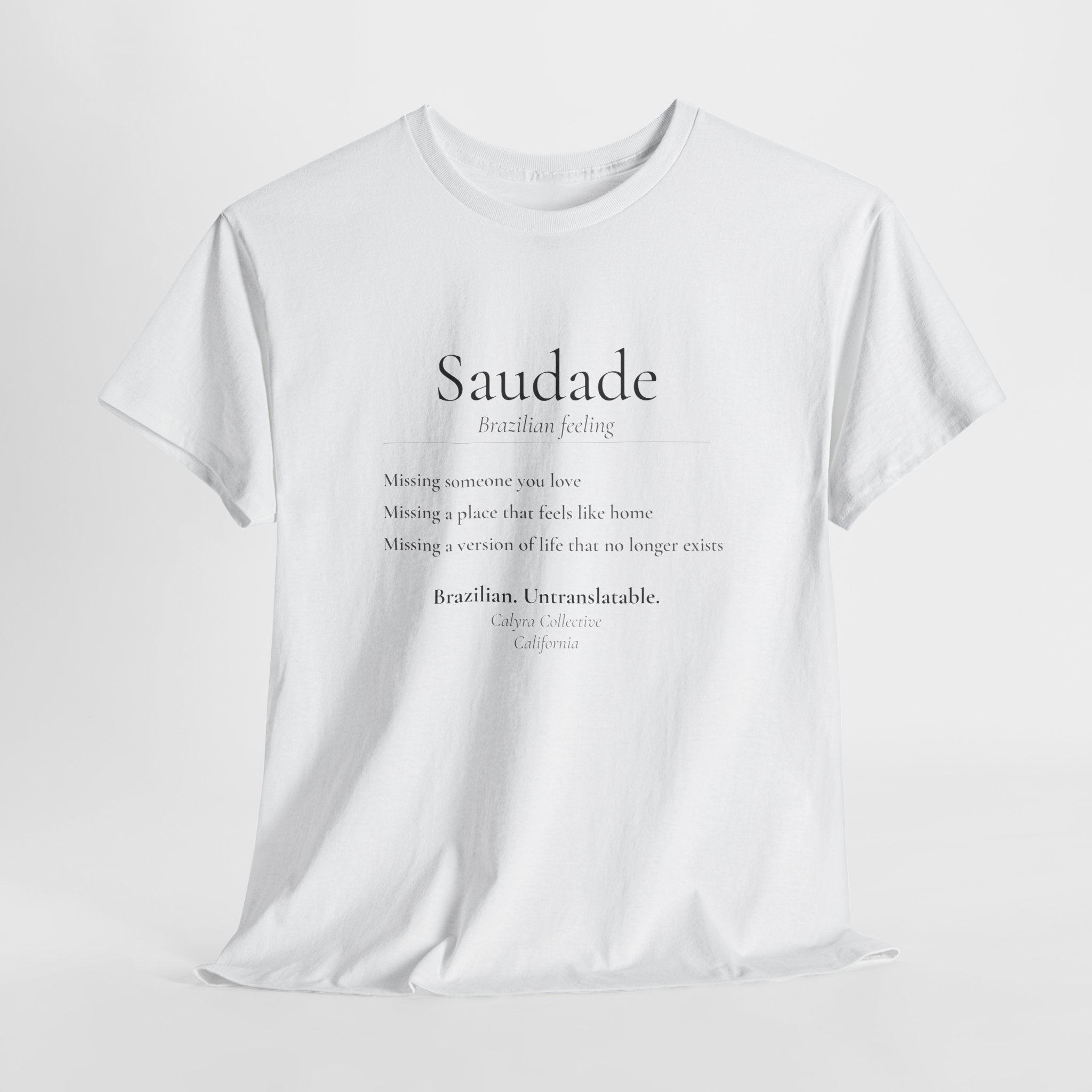 Saudade Tee — The Brazilian Feeling English Can't Name