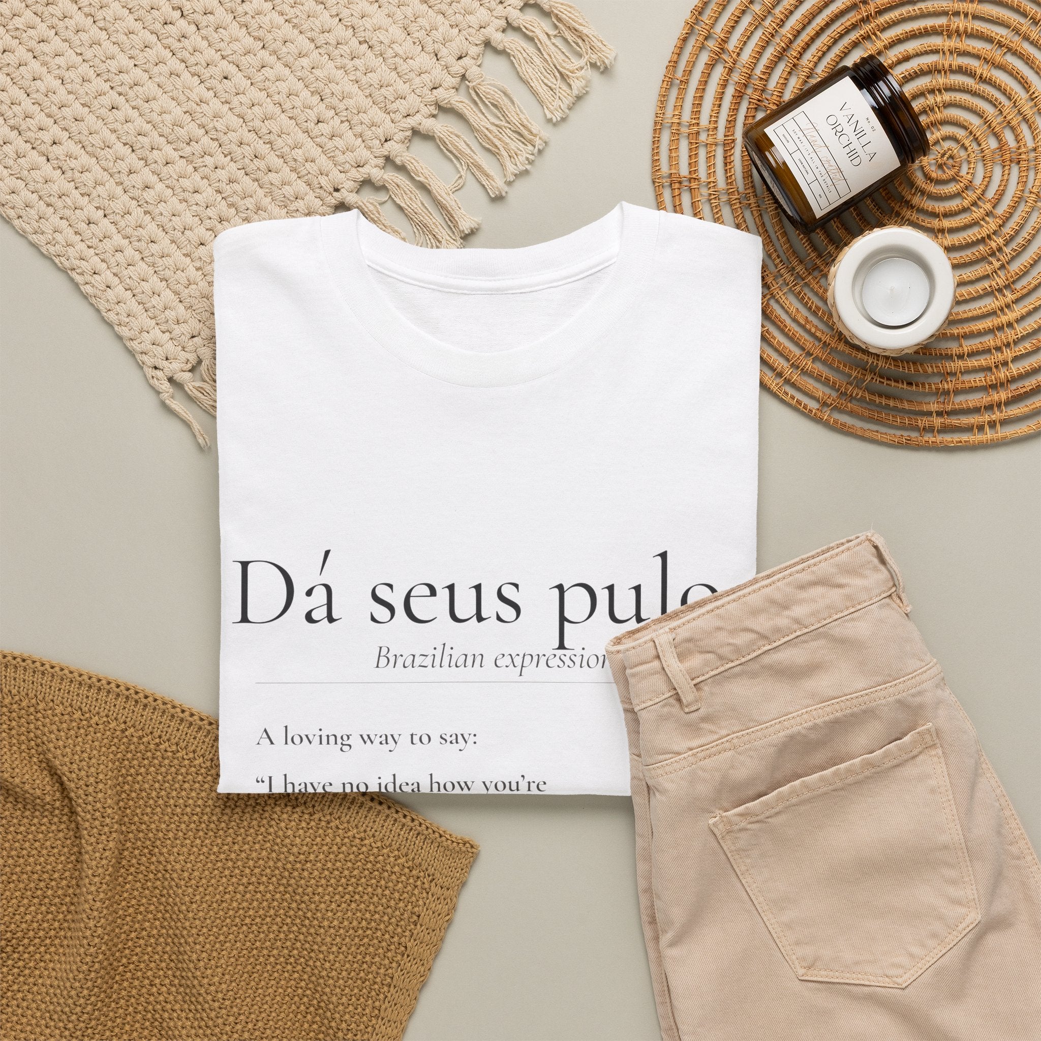 Dá seus pulos definition tee | T-Shirt, minimalist text design